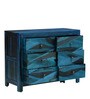 Ritmo Sheesham Wood Chest Of Drawers In Ocean Blue Finish