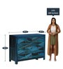 Ritmo Sheesham Wood Chest Of Drawers In Ocean Blue Finish