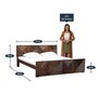 Ritmo Sheesham Wood King Size Bed In Provincial Teak Finish