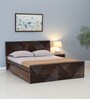 Ritmo Sheesham Wood Queen Size Bed In Provincial Teak Finish With Drawer Storage