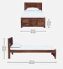 Tourconing Sheesham Wood Single Bed In Rustic Teak Finish