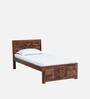 Tourconing Sheesham Wood Single Bed In Rustic Teak Finish