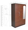 Ritz 3 Door Wardrobe With Drawer in Wenge Finish