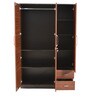 Ritz 3 Door Wardrobe With Drawer in Wenge Finish