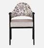 Ritzing Sheesham Wood Arm Chair In Black Finish