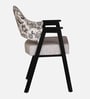 Ritzing Sheesham Wood Arm Chair In Black Finish