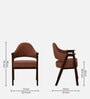 Ritzing Sheesham Wood Arm Chair In Walnut Finish And Mocha Mousse Colour