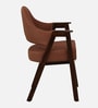 Ritzing Sheesham Wood Arm Chair In Walnut Finish And Mocha Mousse Colour