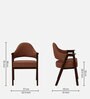 Ritzing Sheesham Wood Arm Chair In Walnut Finish And Mocha Mousse Colour