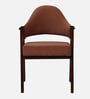 Ritzing Sheesham Wood Arm Chair In Walnut Finish And Mocha Mousse Colour