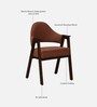 Ritzing Sheesham Wood Arm Chair In Walnut Finish And Mocha Mousse Colour
