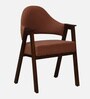 Ritzing Sheesham Wood Arm Chair In Walnut Finish And Mocha Mousse Colour