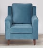 Ritzy Fabric 1 Seater Sofa In Blue Colour