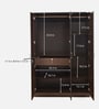 Riva 3 Door Wardrobe With Mirror In Wenge Finish