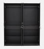 Riva 4 Door Wardrobe In New Wenge Finish With Mirror With Drawer