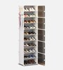 Riva Plastic Open Shoe Rack in White Colour