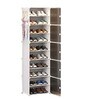 Riva Plastic Open Shoe Rack in White Colour
