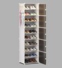 Riva Plastic Open Shoe Rack in White Colour