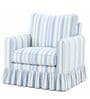 Rivela 1 Seater Sofa With Teak Wood  And Suede Fabric In Lightblue Colour