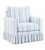 Rivela 1 Seater Sofa With Teak Wood  And Suede Fabric In Lightblue Colour