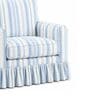 Rivela 1 Seater Sofa With Teak Wood  And Suede Fabric In Lightblue Colour