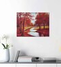 River Way in the Forest Painting, Wall Art Print 5D/3D Poster for Home