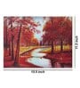 River Way in the Forest Painting, Wall Art Print 5D/3D Poster for Home