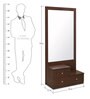 Rivera Dressing Table with Mirror in Dark Walnut Finish