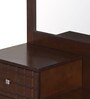 Rivera Dressing Table with Mirror in Dark Walnut Finish
