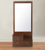 Rivera Dressing Table with Mirror in Dark Walnut Finish