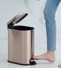 Gold Metal Rivo Trash Bin 5 Ltr