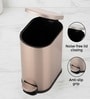 Gold Metal Rivo Trash Bin 5 Ltr