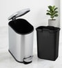 Silver Metal Rivo Trash Bin 5 Ltr