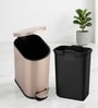 Gold Metal Rivo Trash Bin 5 Ltr