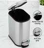 Silver Metal Rivo Trash Bin 5 Ltr
