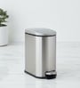 Silver Metal Rivo Trash Bin 5 Ltr