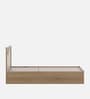 Rivolla King Size Bed With Hydraulic Storage In Santana Oak & Bamboo Flute Finish