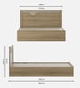 Rivolla King Size Bed With Hydraulic Storage In Santana Oak & Bamboo Flute Finish