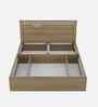 Rivolla King Size Bed With Hydraulic Storage In Santana Oak & Bamboo Flute Finish
