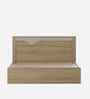 Rivolla King Size Bed With Hydraulic Storage In Santana Oak & Bamboo Flute Finish
