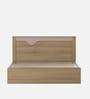 Rivolla Queen Size Bed With Hydraulic Storage In Santana Oak Finish