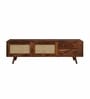 Rivora Tv Unit With Rattan Mesh Front In Walnut Finish