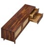 Rivora Tv Unit With Rattan Mesh Front In Walnut Finish