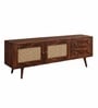 Rivora Tv Unit With Rattan Mesh Front In Walnut Finish