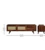 Rivora Tv Unit With Rattan Mesh Front In Walnut Finish