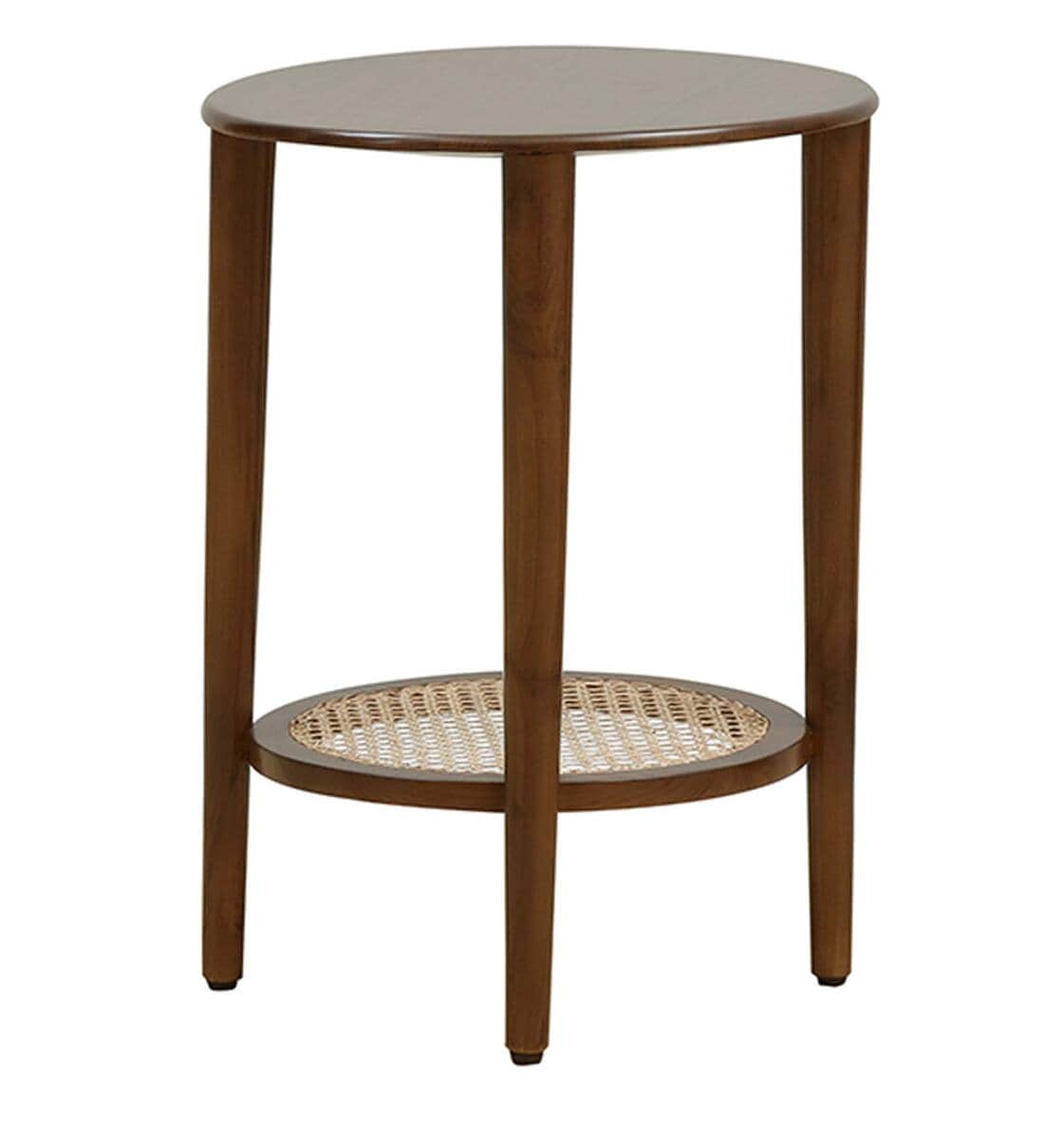 Buy Roni Teak Wood End Table In Natural Finish By Mudramark Online