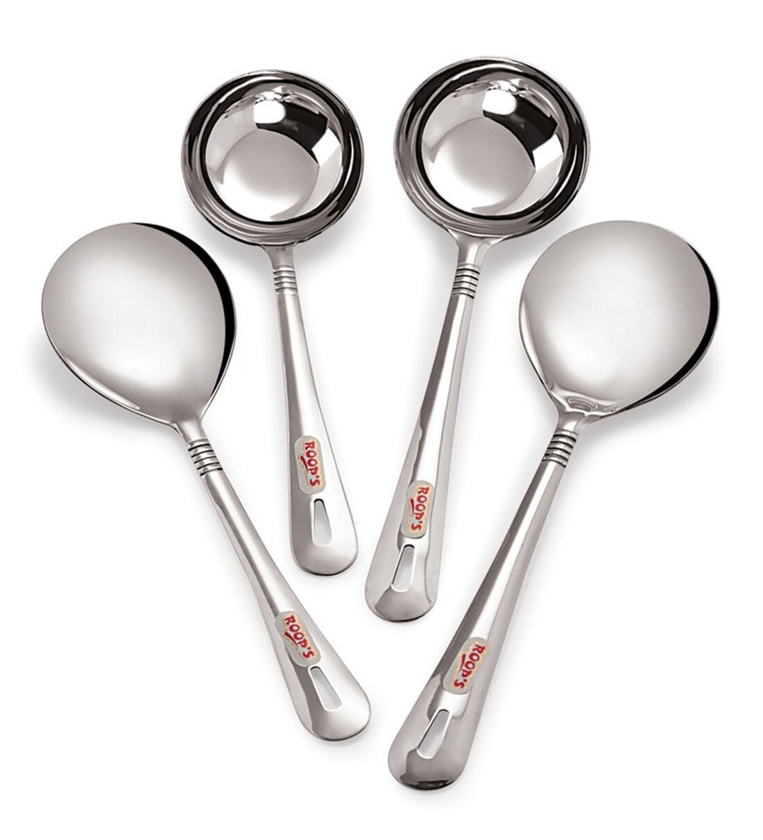 Buy Stainless Steel Serving Spoon Set of 4 By Roops Online