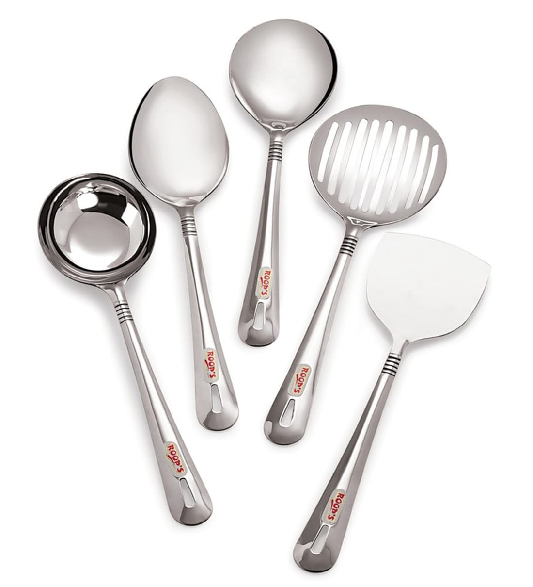 Buy Stainless Steel Small Serving Spoon Set of 5 By Roops Online 