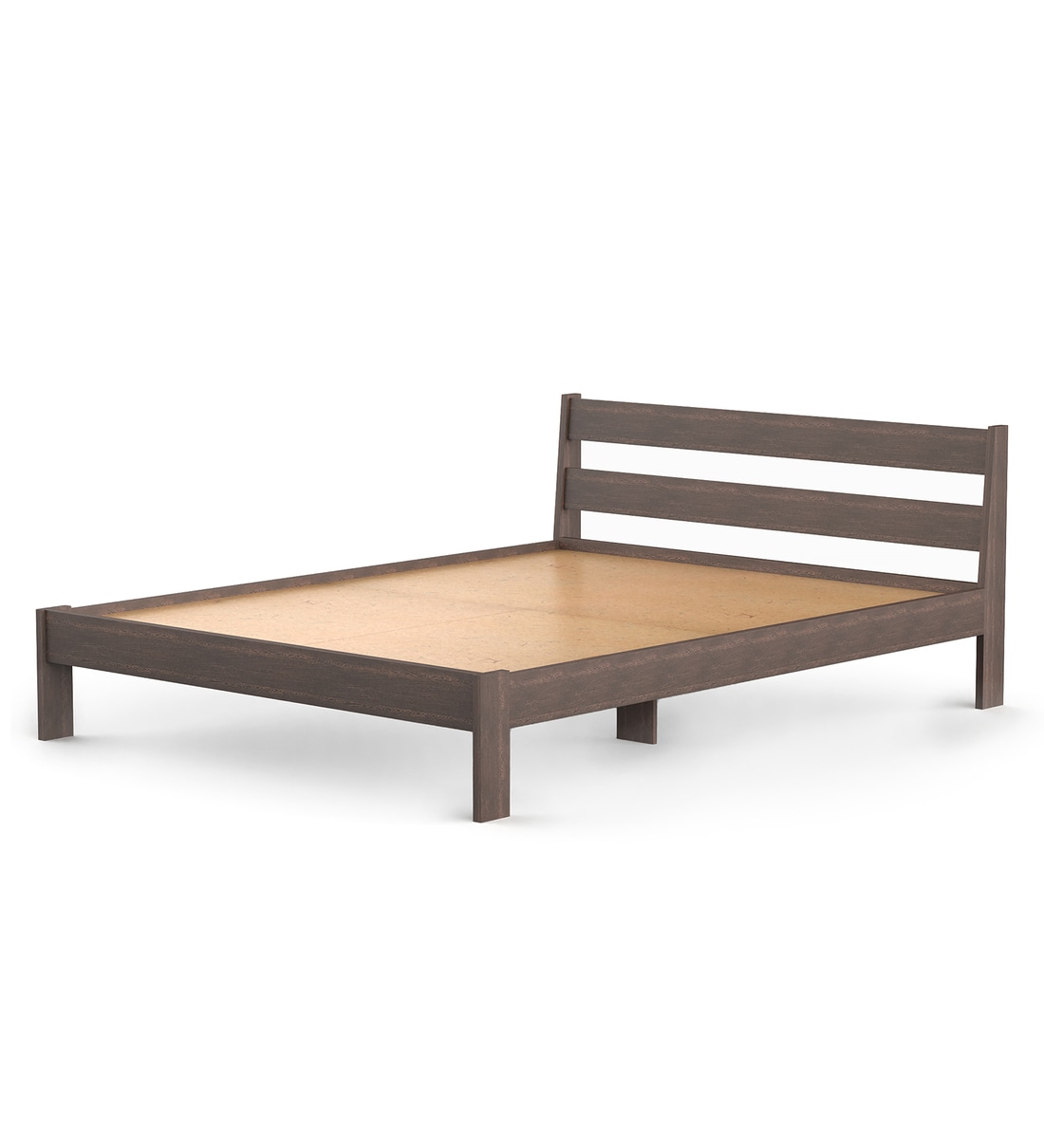 Buy Roverb Queen Size Bed in Wenge Finish by bluewud Online Modern Queen Size Beds Beds