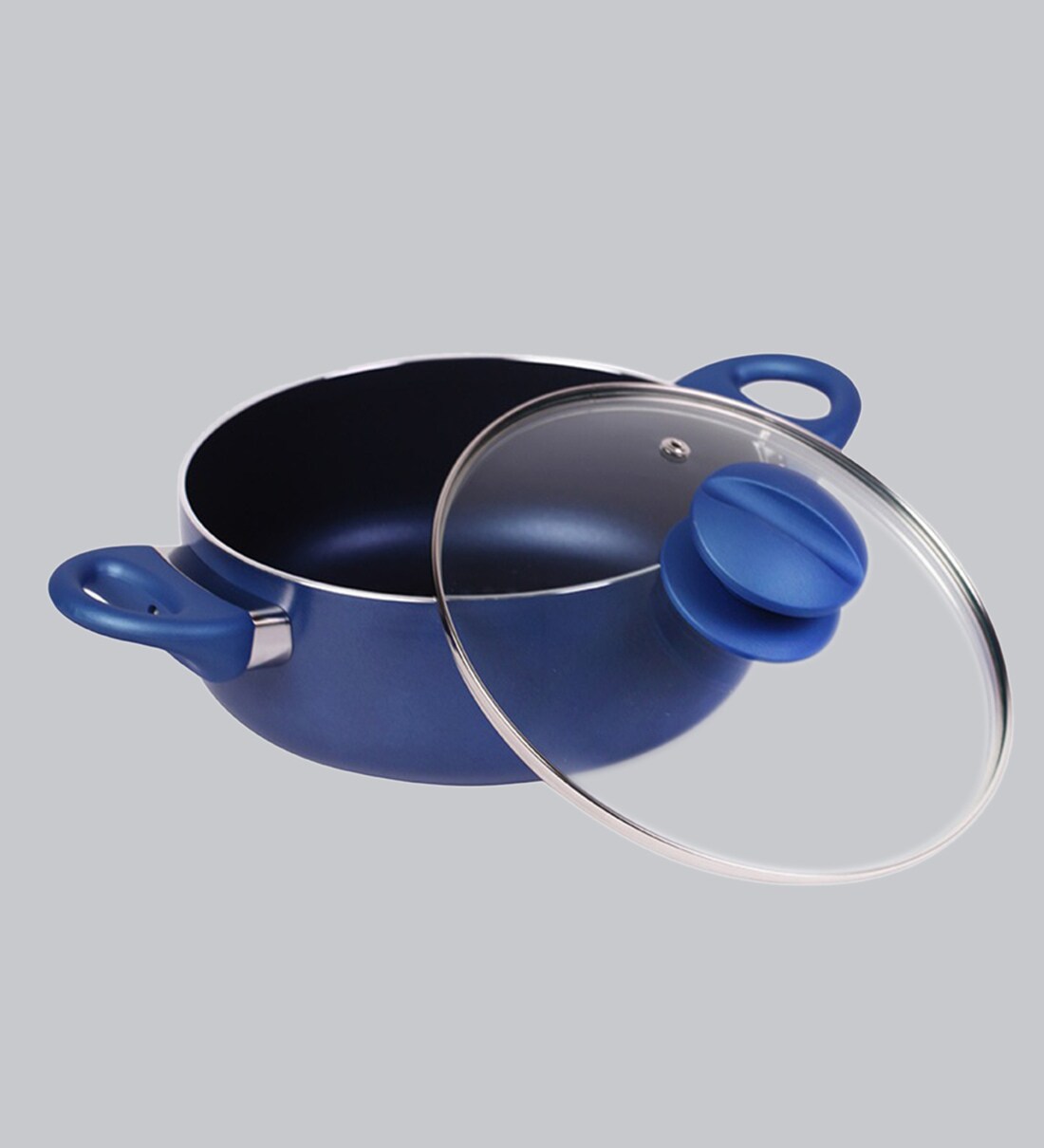 Buy Royal Blue Cooking Pot with Lid by Bergner Online Discontinued